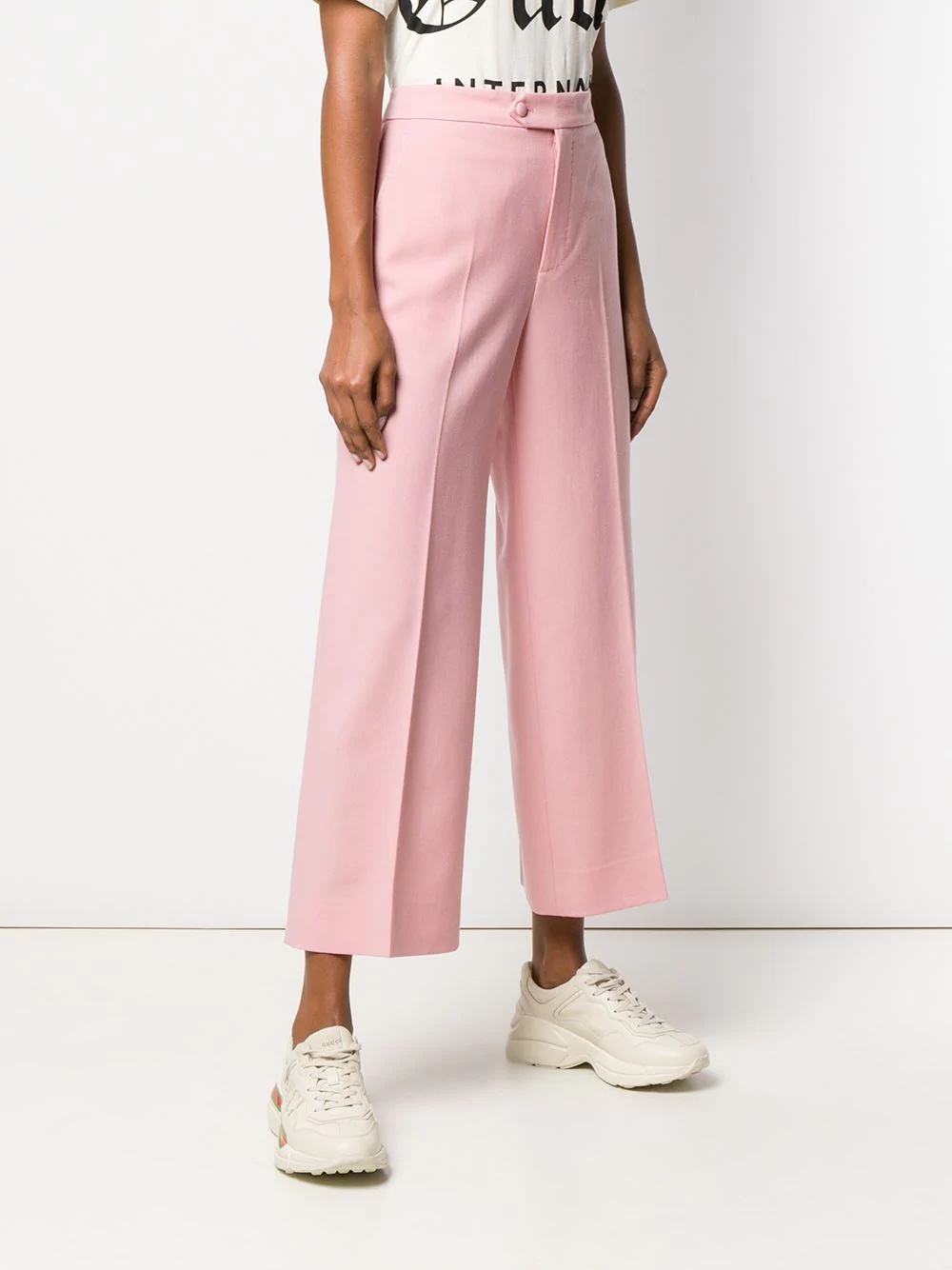 straight cropped trousers - 3