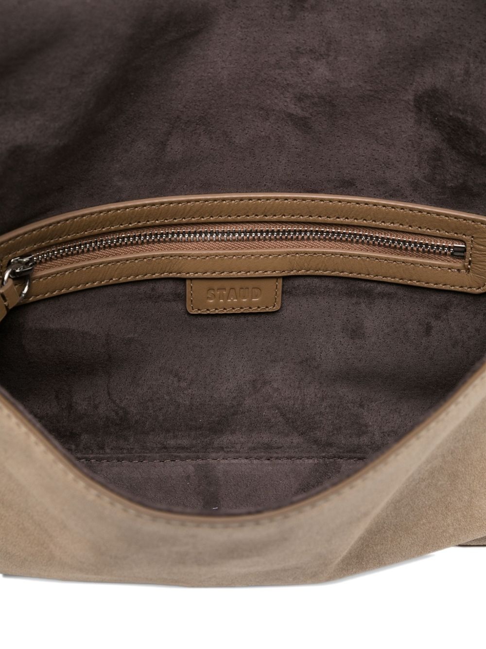 Harlow buckled suede shoulder bag - 5