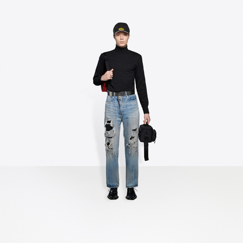 BALENCIAGA Regular Ripped Pants outlook