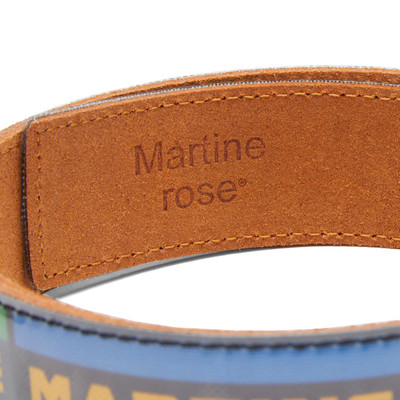 Martine Rose debossed-logo leather belt - Black