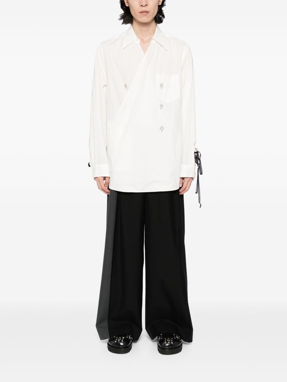 overlap pullover shirt - 2