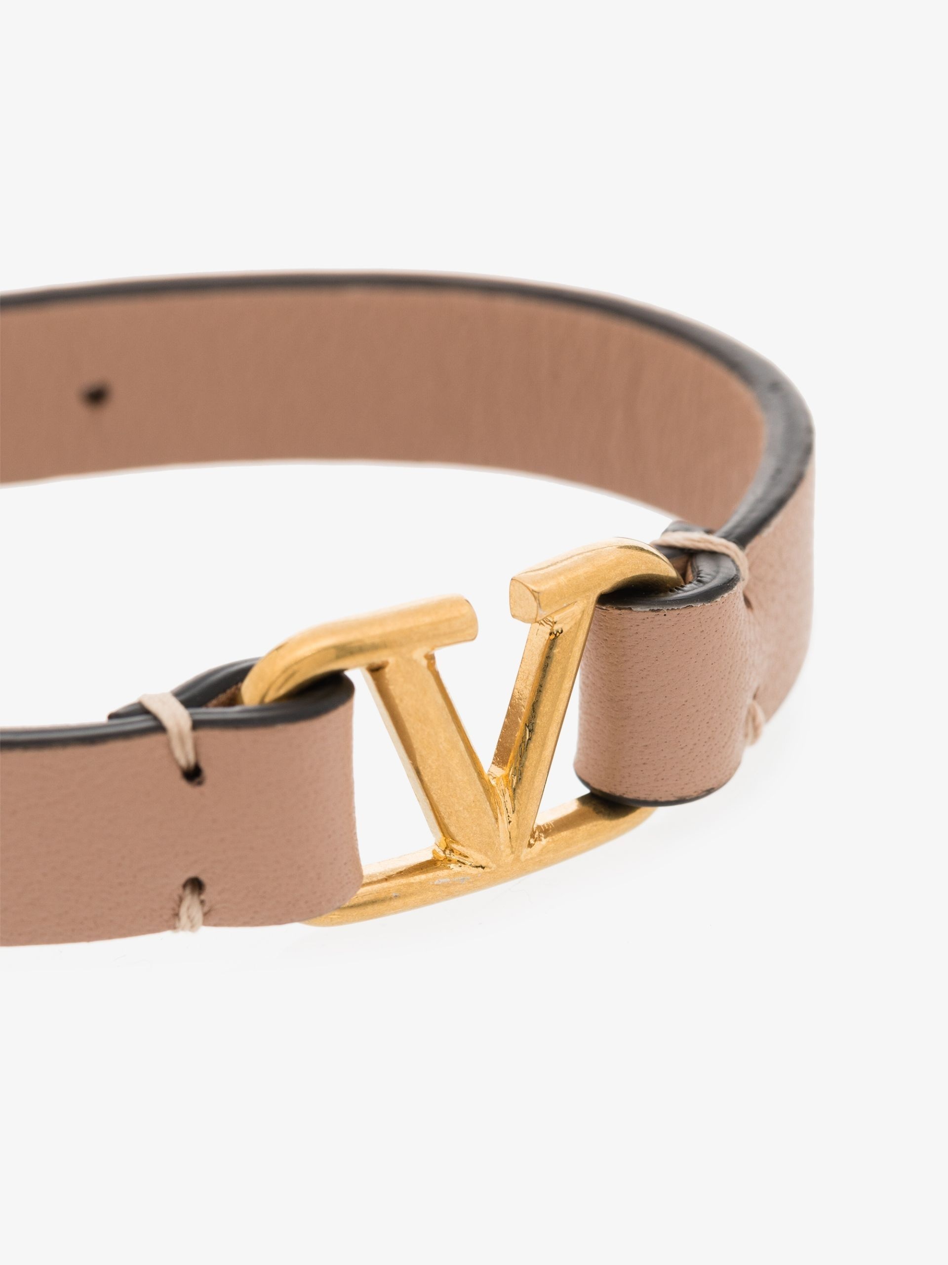 Neutral VLogo Signature Leather Bracelet - 3