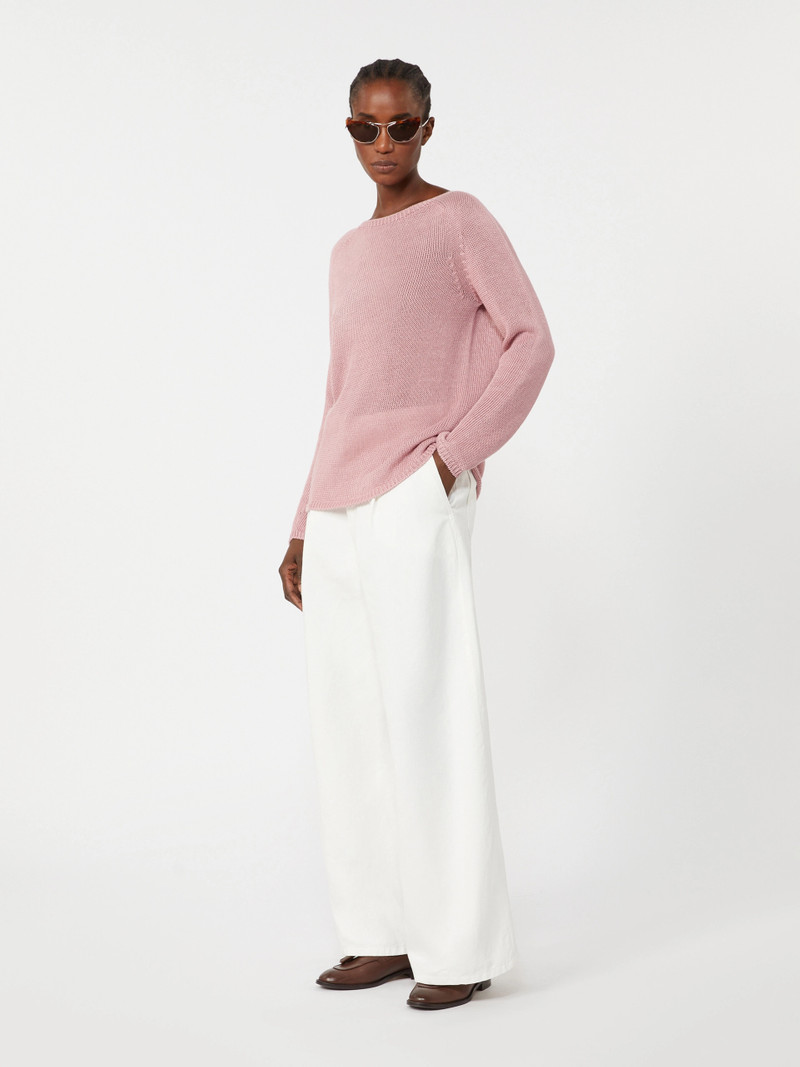 'S Max Mara Linen yarn basic sweater - ANTIQUE ROSE outlook