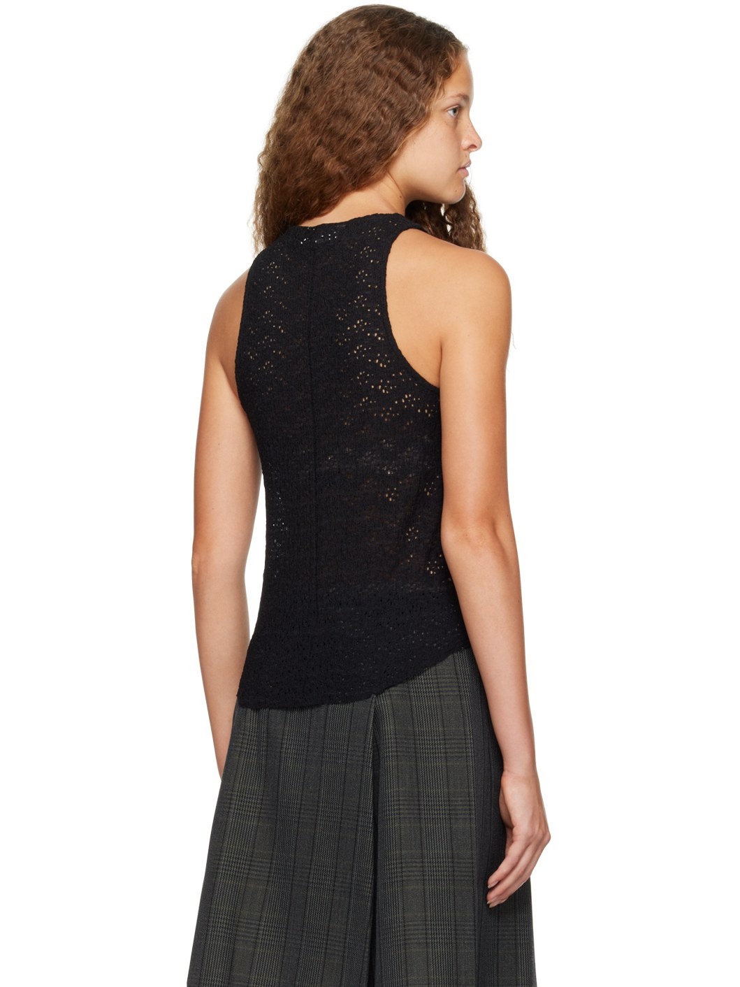 Black Crewneck Tank Top - 3