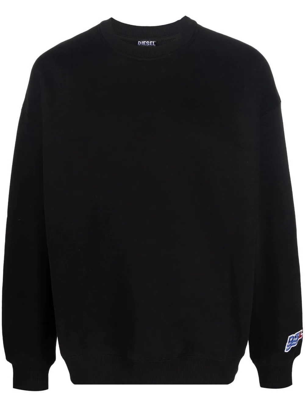 logo-patch cotton sweatshirt - 1