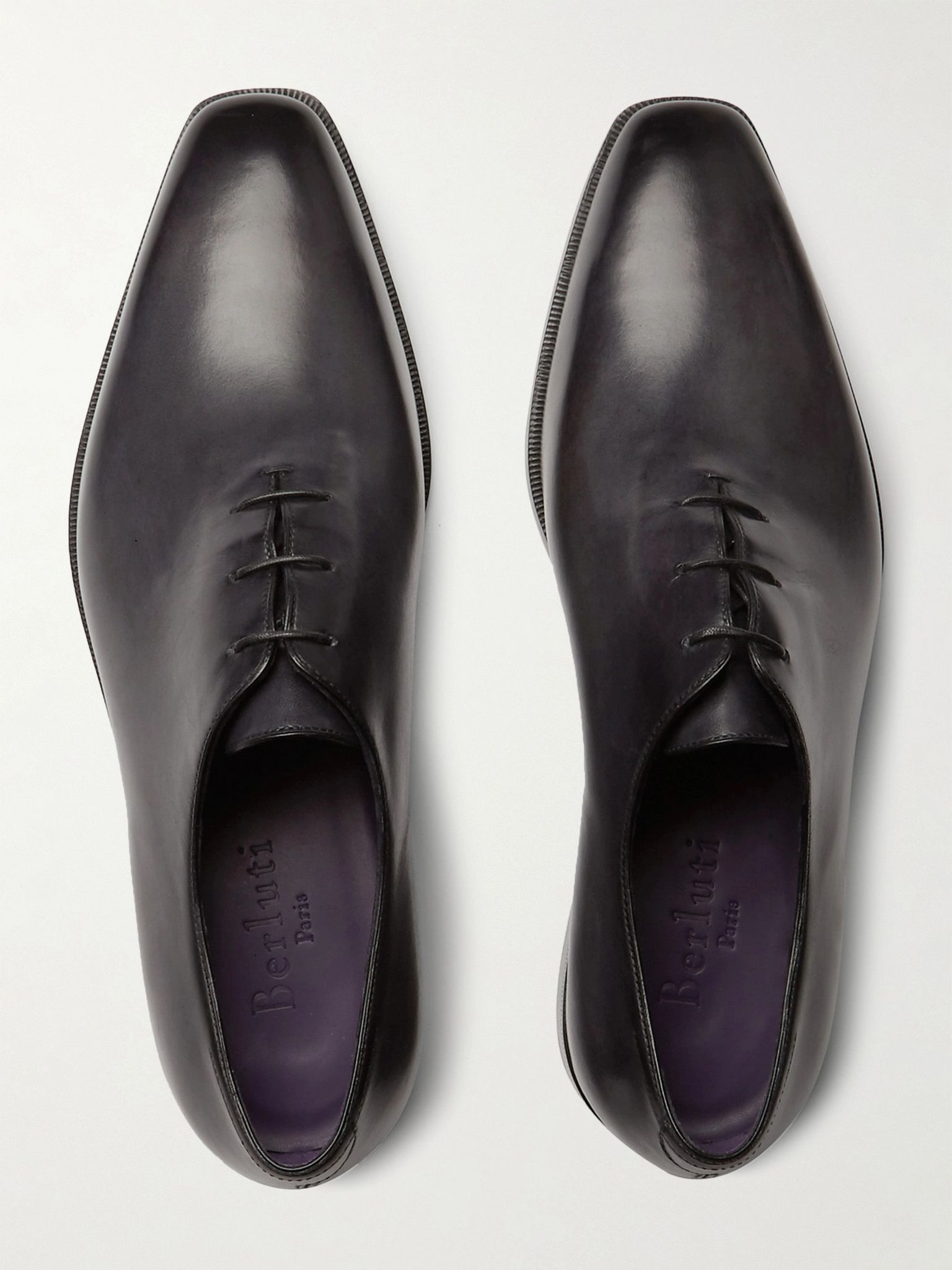 Leather Oxford Shoes Black - 7