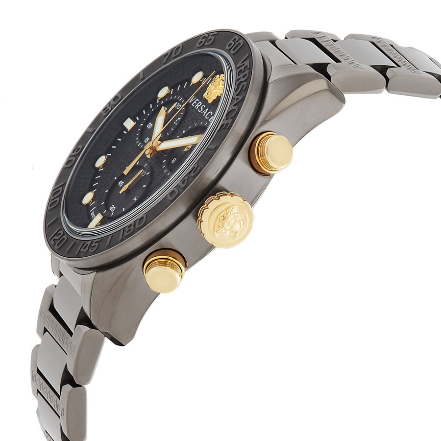 Versace Greca Dome Chronograph Quartz Black Dial Men's Watch VE6K00623 - 2