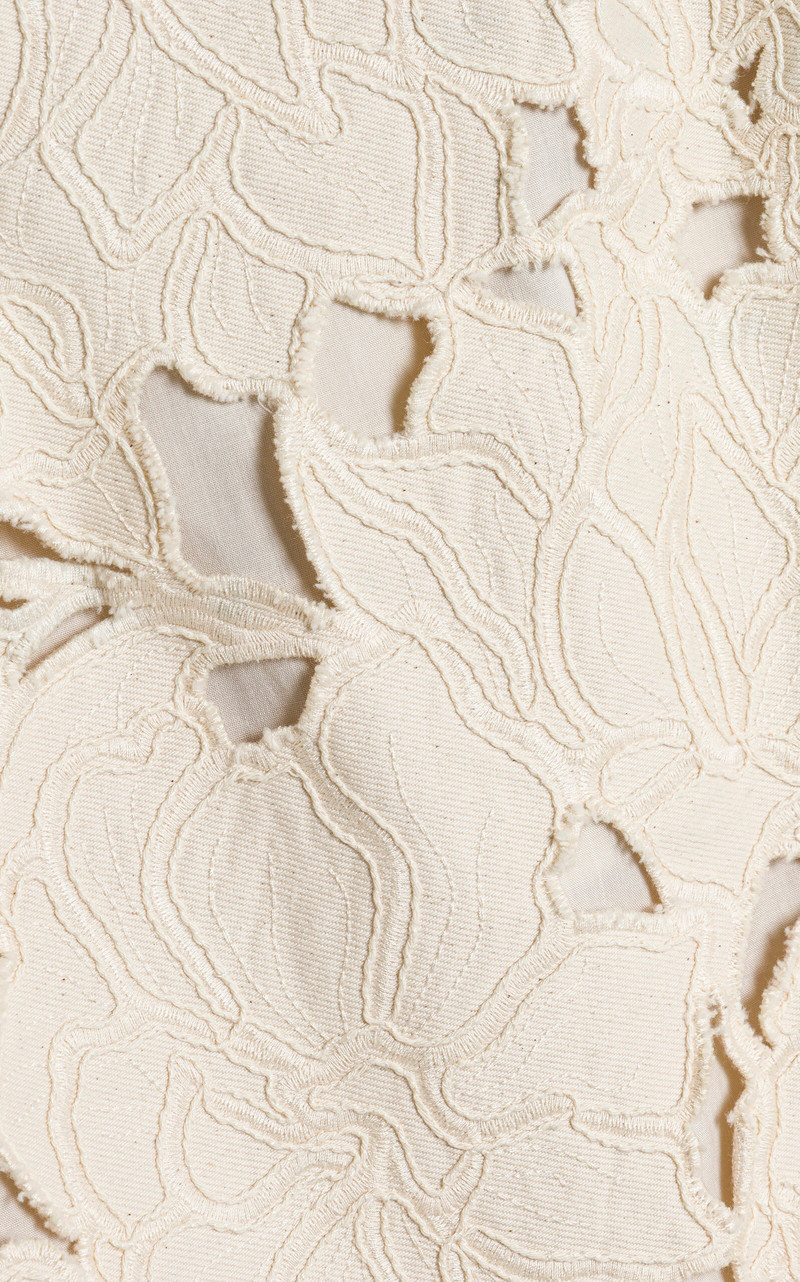 Ziva Embroidered Cotton Mini Dress ivory 7