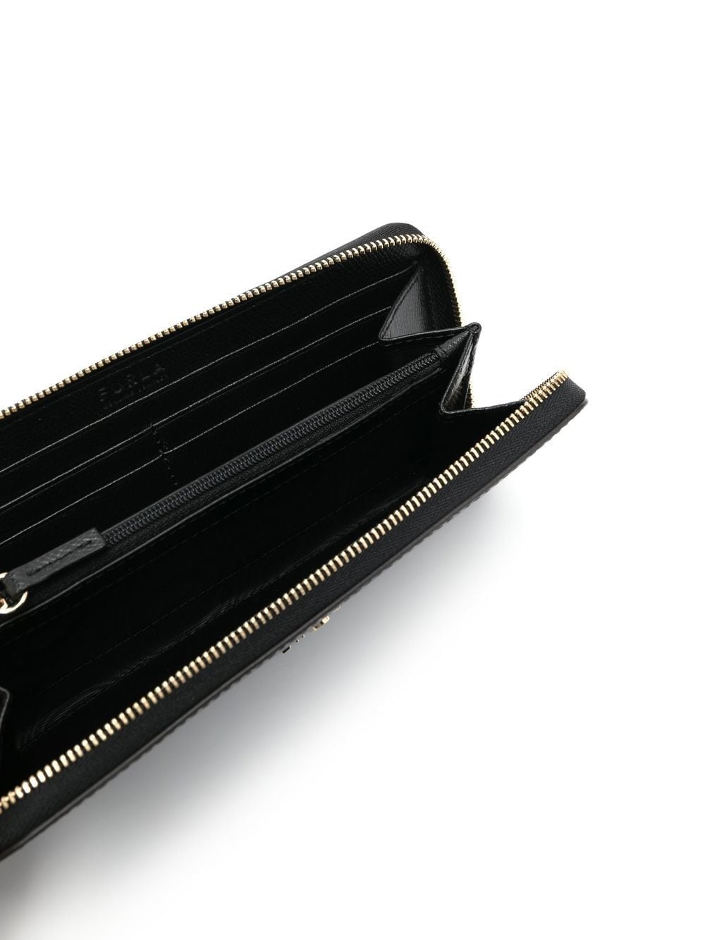 logo-lettering leather wallet - 3