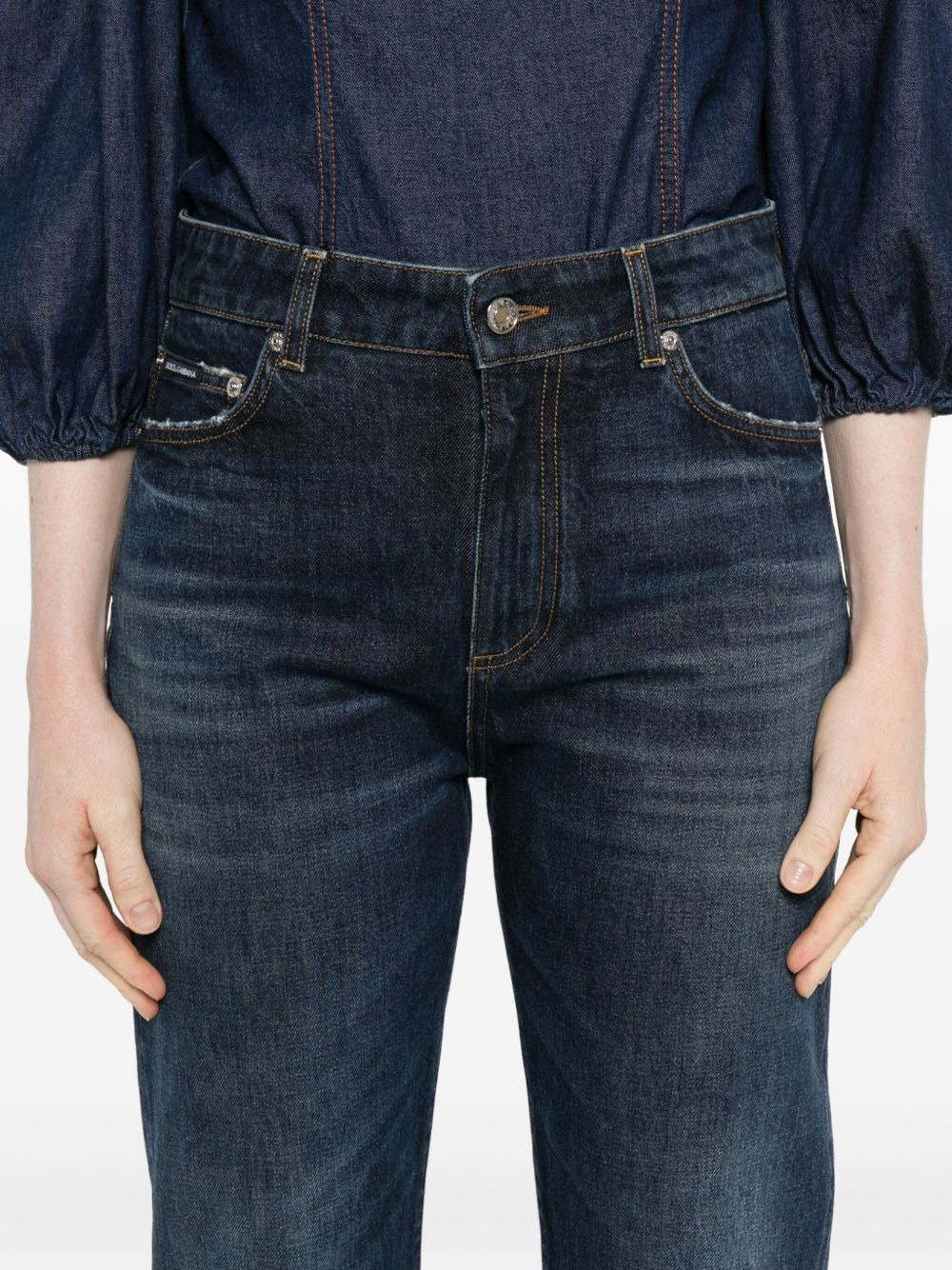 frayed-hem jeans - 5