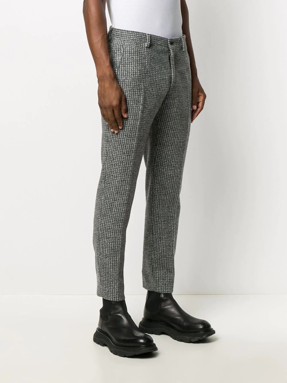 checked tailored trousers - 3