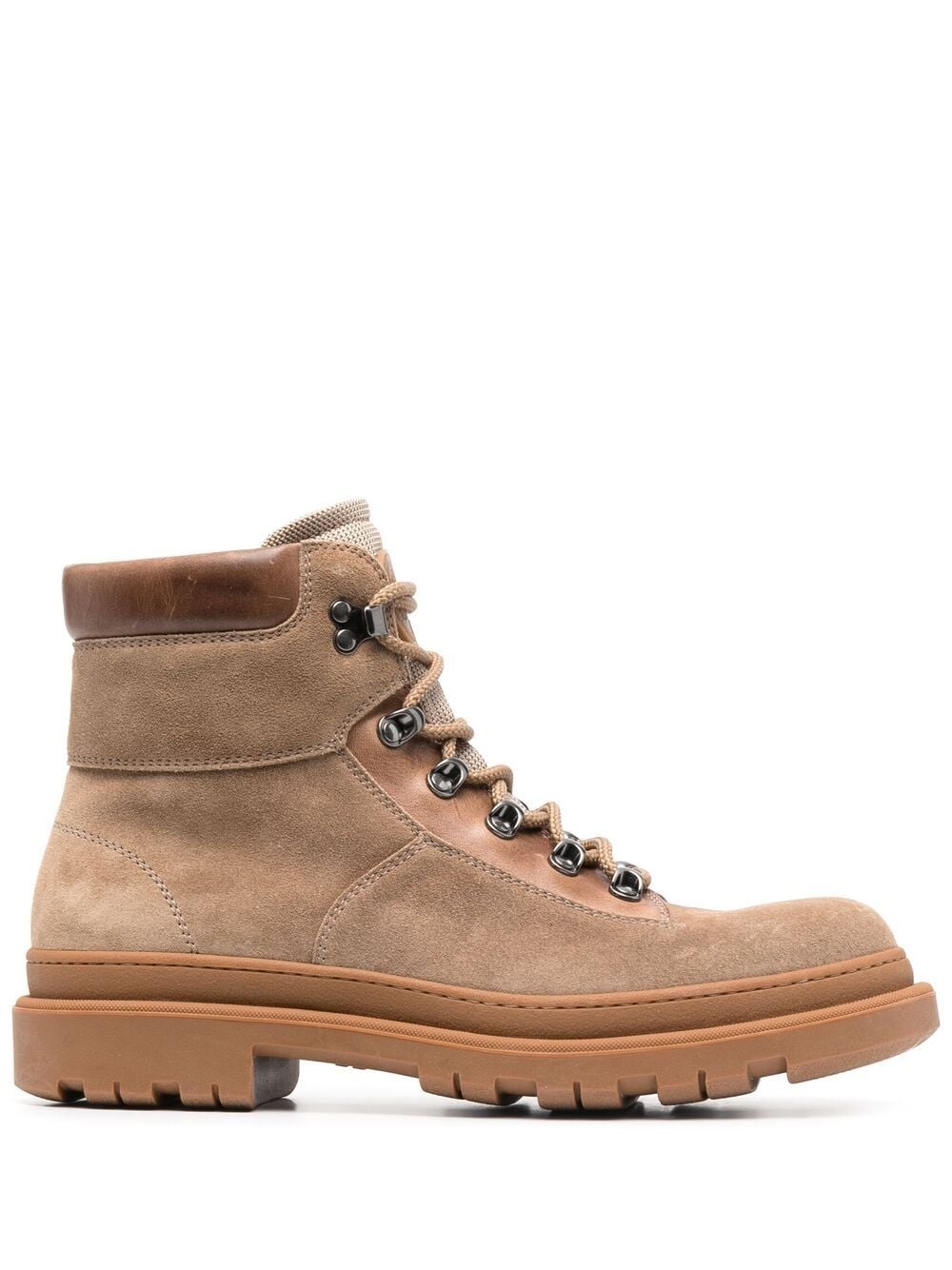 suede panelled hiking boots - 1