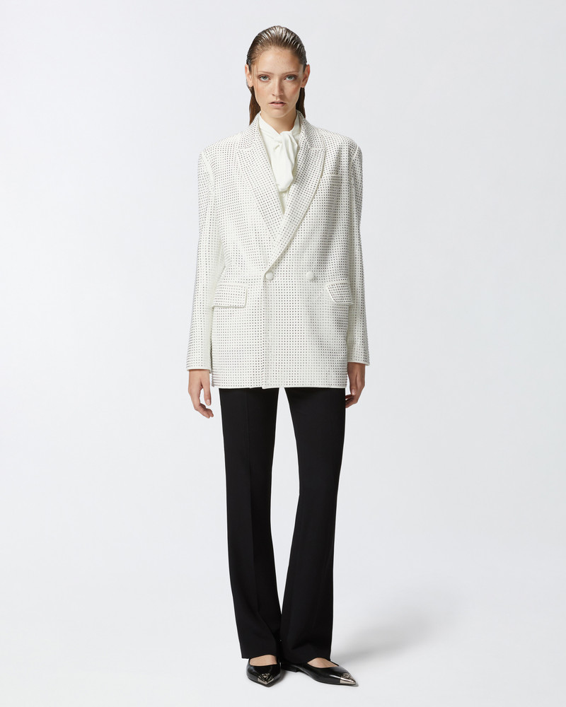 WHITE BLAZER WITH APPLIED RHINESTONES 3