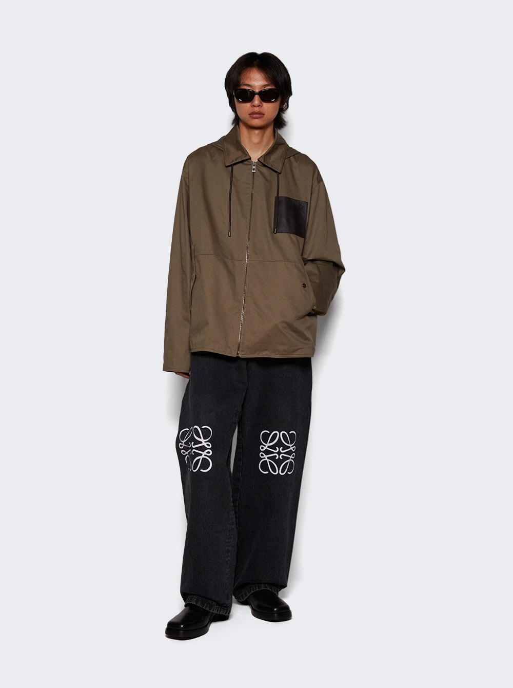 Hooded Cotton Jacket Khaki Brown - 2