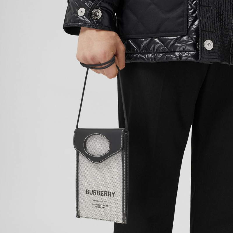 Two-tone Canvas and Leather Pocket Phone Case 13