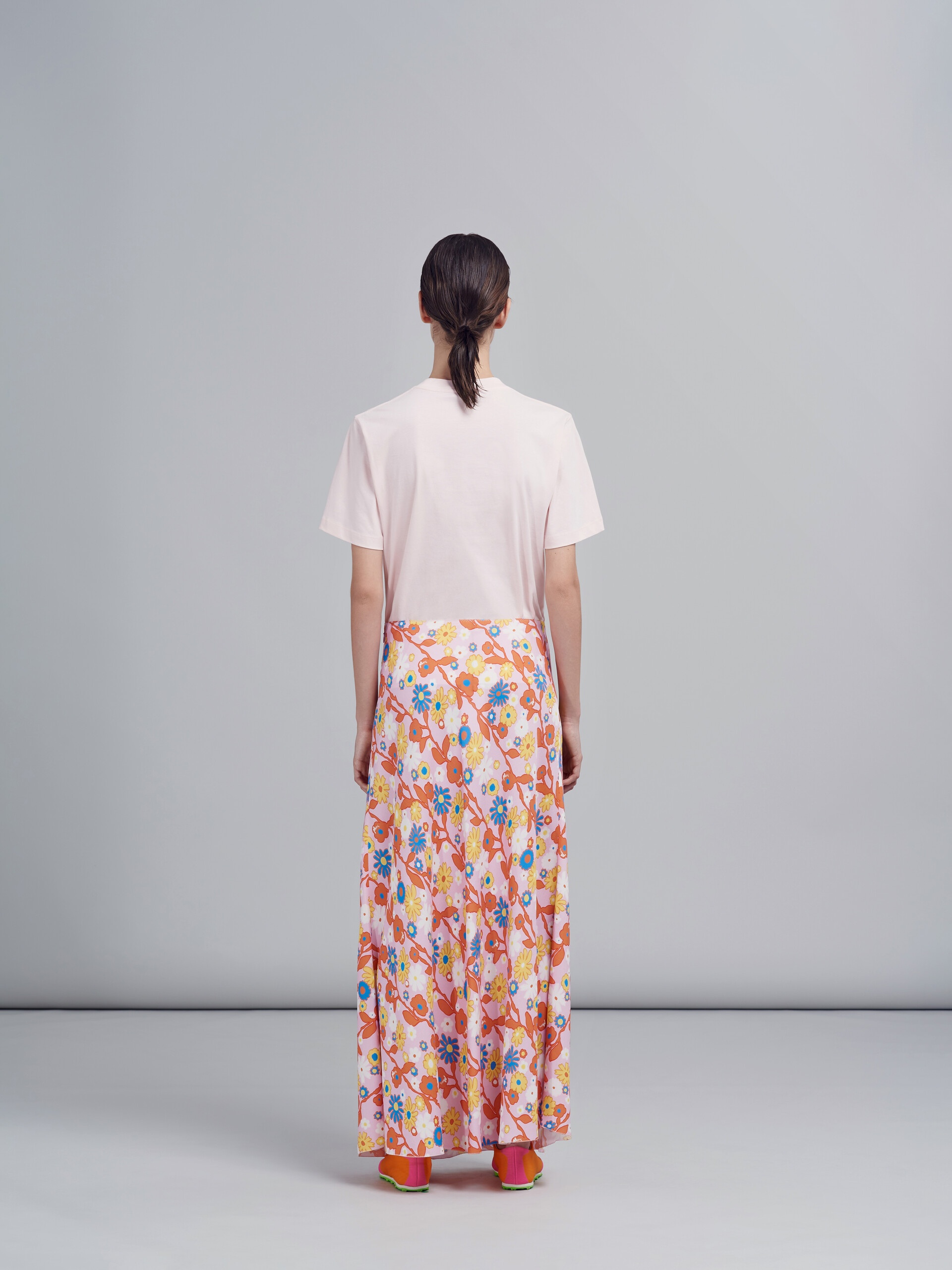 VERTICAL GARDEN PRINT VISCOSE SABLÈ SKIRT - 3