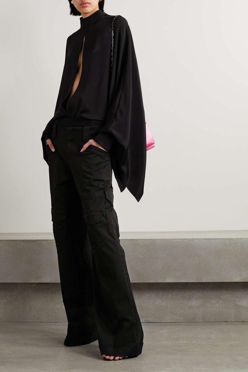 TOM FORD Cotton-blend gabardine straight-leg cargo pants outlook