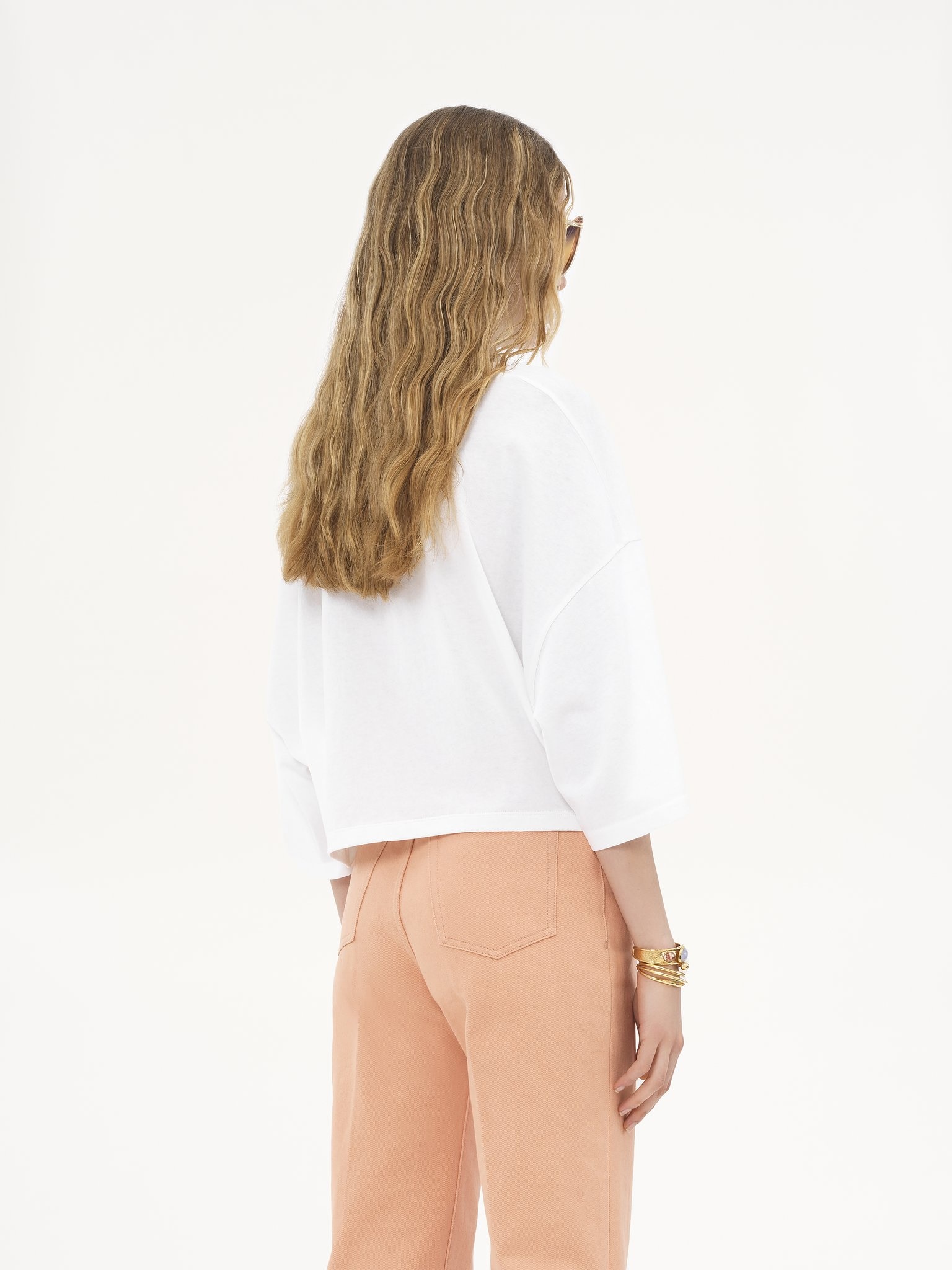 OVERSIZED CROPPED LOGO T-SHIRT IN COTTON JERSEY - 5