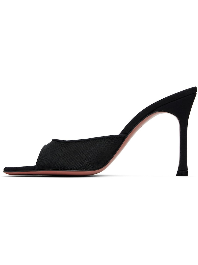 Amina Muaddi Black Alexa Mesh Slipper 95 Heeled Sandals outlook