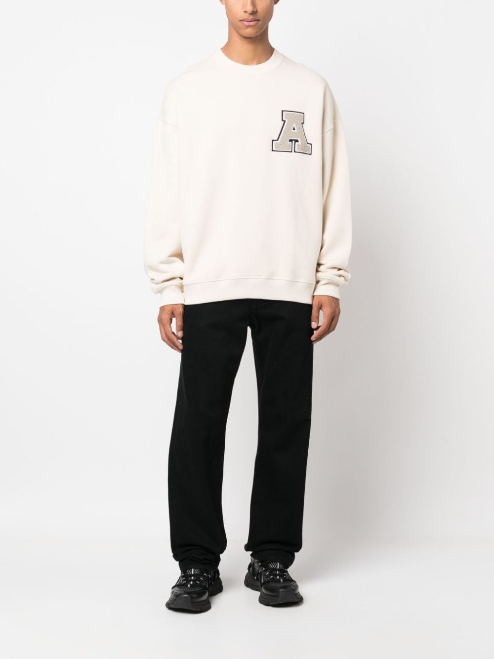 logo-patch organic-cotton sweatshirt - 2