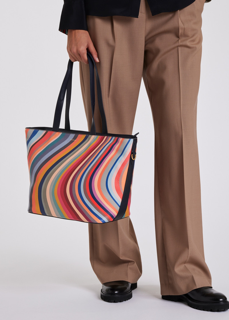 'Swirl' Leather Tote Bag 6