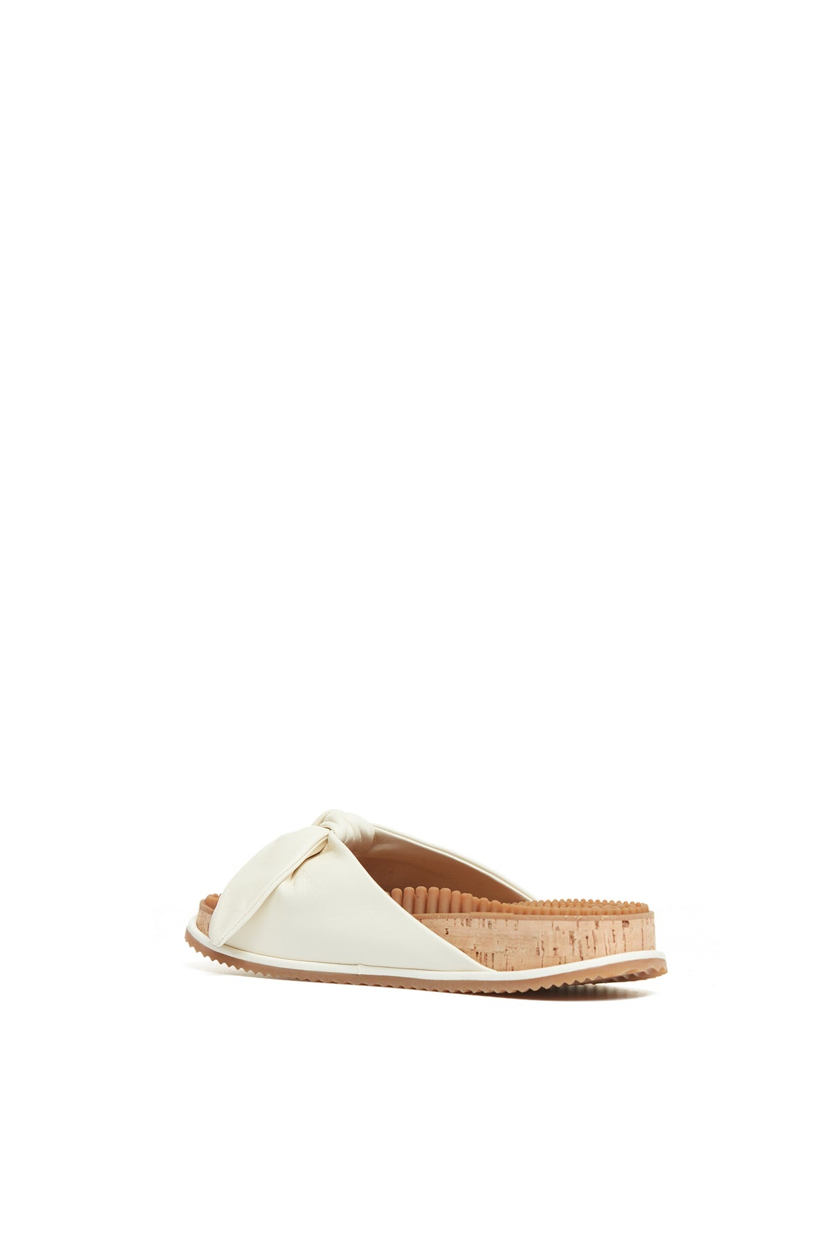 Virgil Reflexology Slide in Ivory Leather - 3