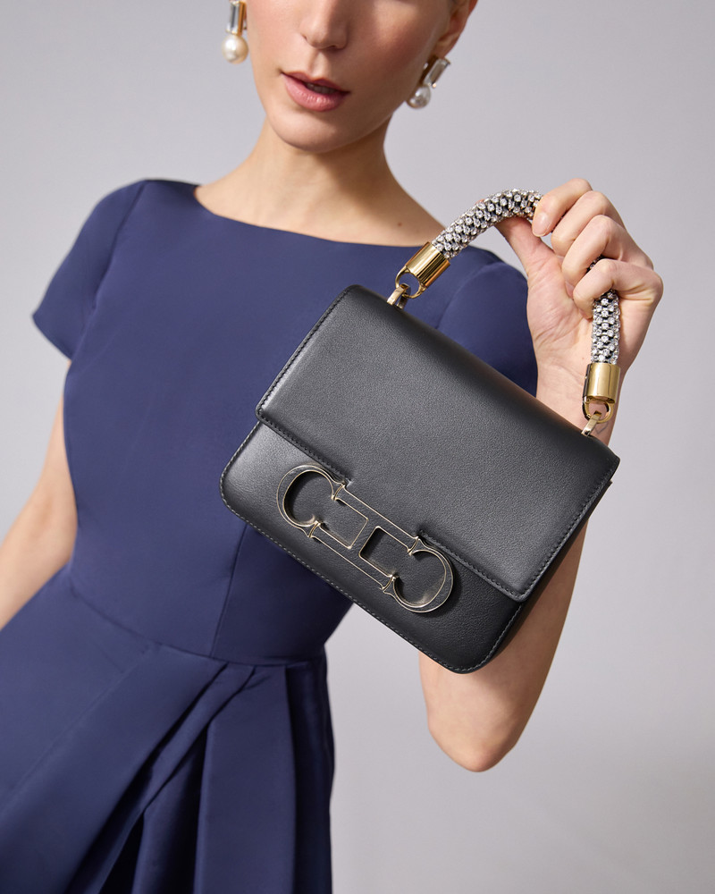 CAROLINA HERRERA Initials Insignia Top Handle - Medium Handbag outlook