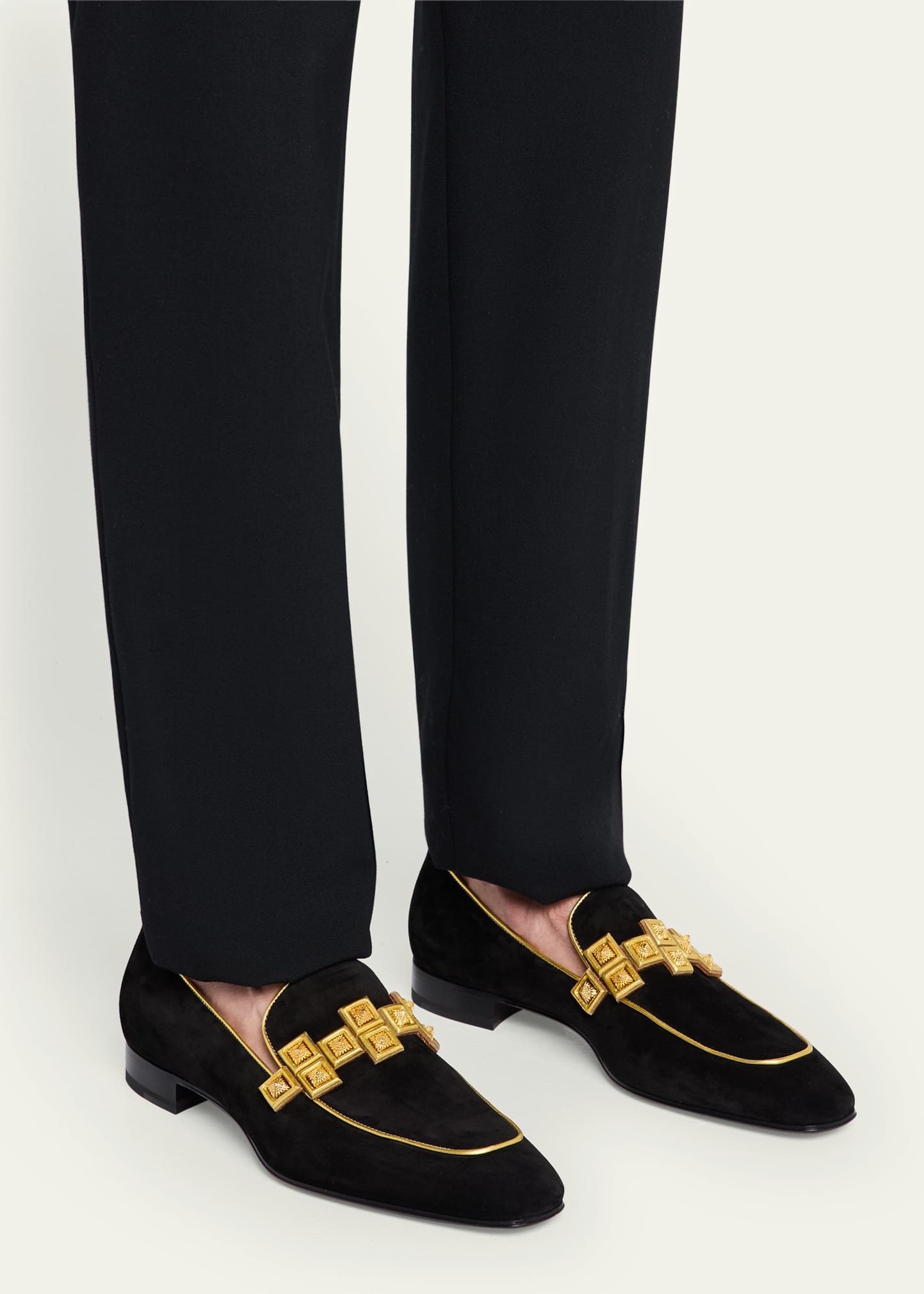 Men's Night On The Gange Diwali Velvet Loafers - 2