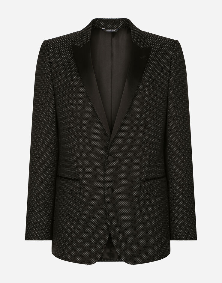 Lamé silk jacquard martini-fit tuxedo suit - 1