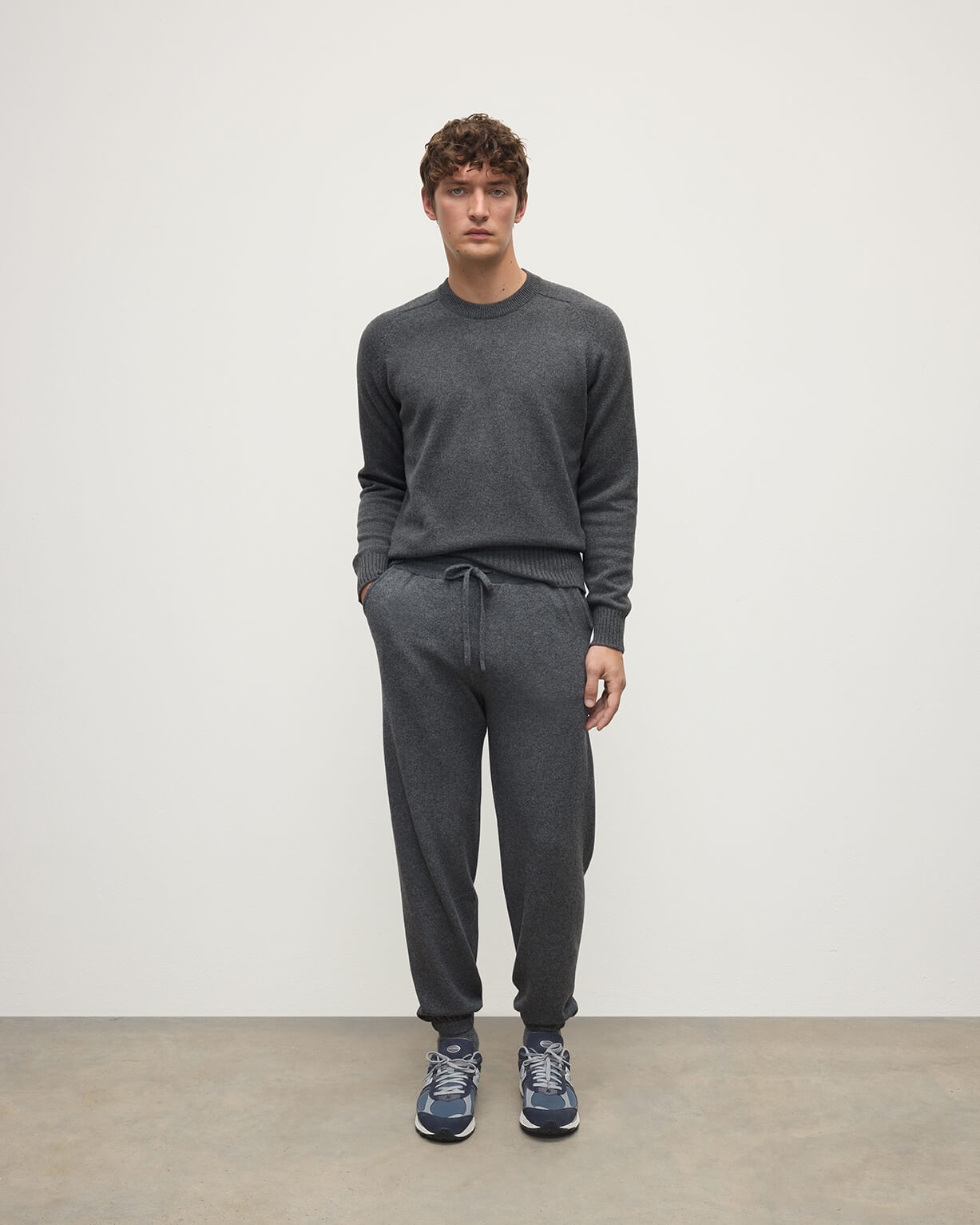Tapered Cashmere Grey Joggers - 2