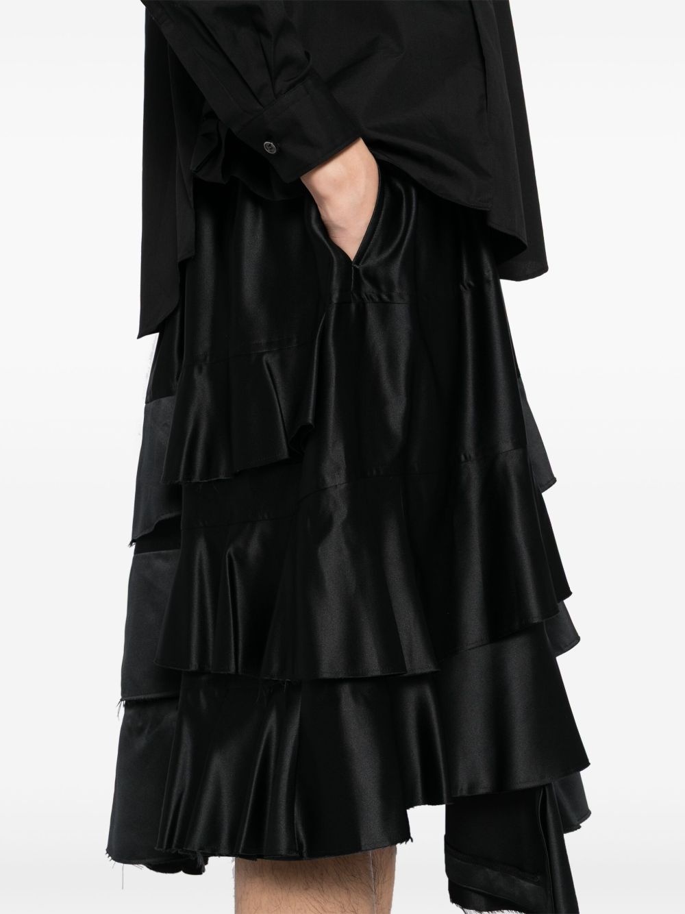 raw-edge layered skirt - 5
