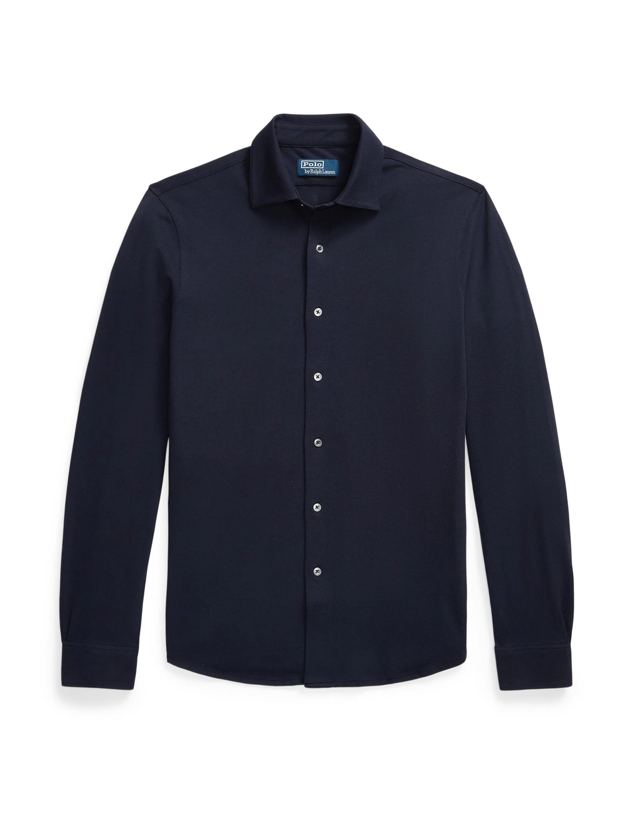 Men's Lux Micro Piqué-Knit Cotton Shirt - Rl Navy - 1