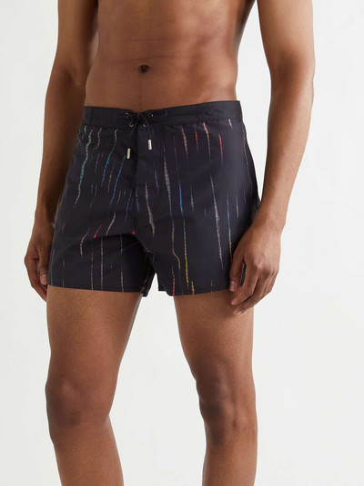 SAINT LAURENT Mid-Length Tie-Dyed Swim Shorts outlook