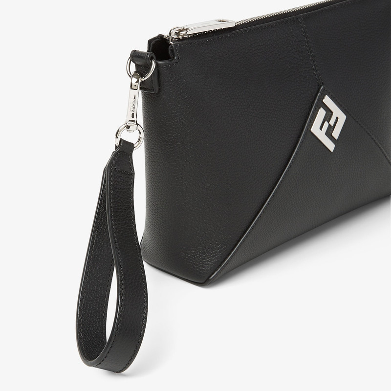 FENDI Fendi Lui Clutch Black leather pouch outlook