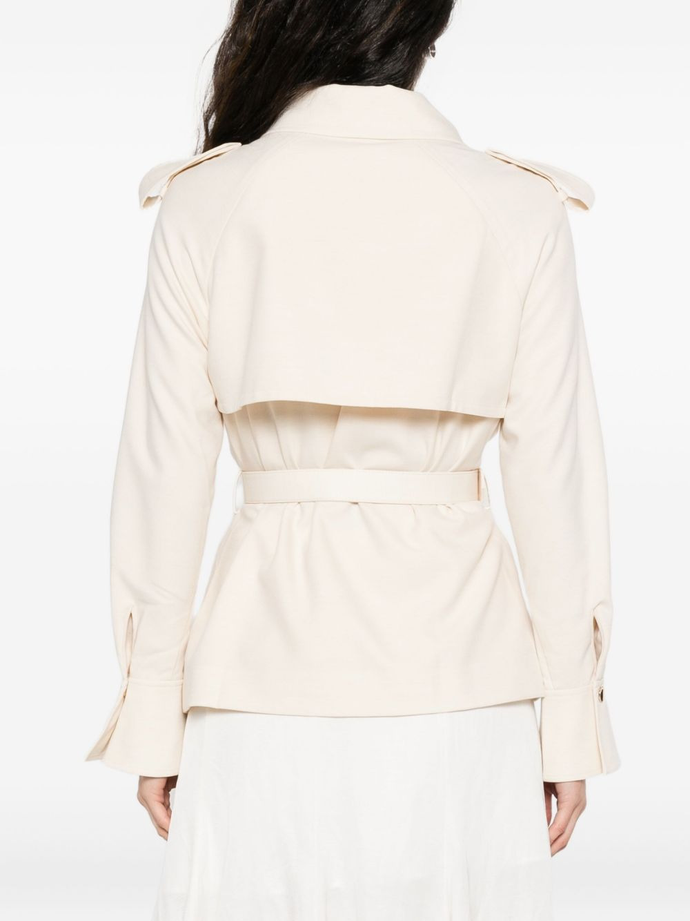 belted twill jacket - 4