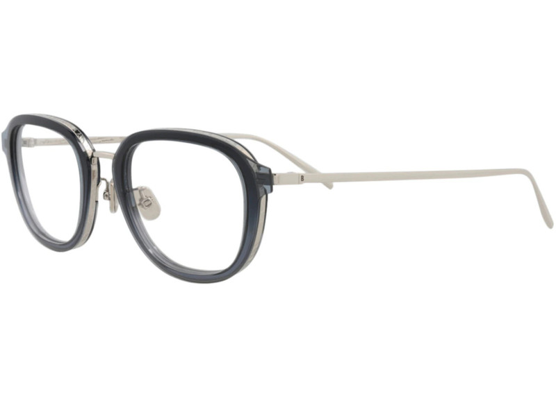 Berluti Berluti Round-Frame Acetate Optical Frames Blue Silver Transparent (BL50016U-51-086) outlook