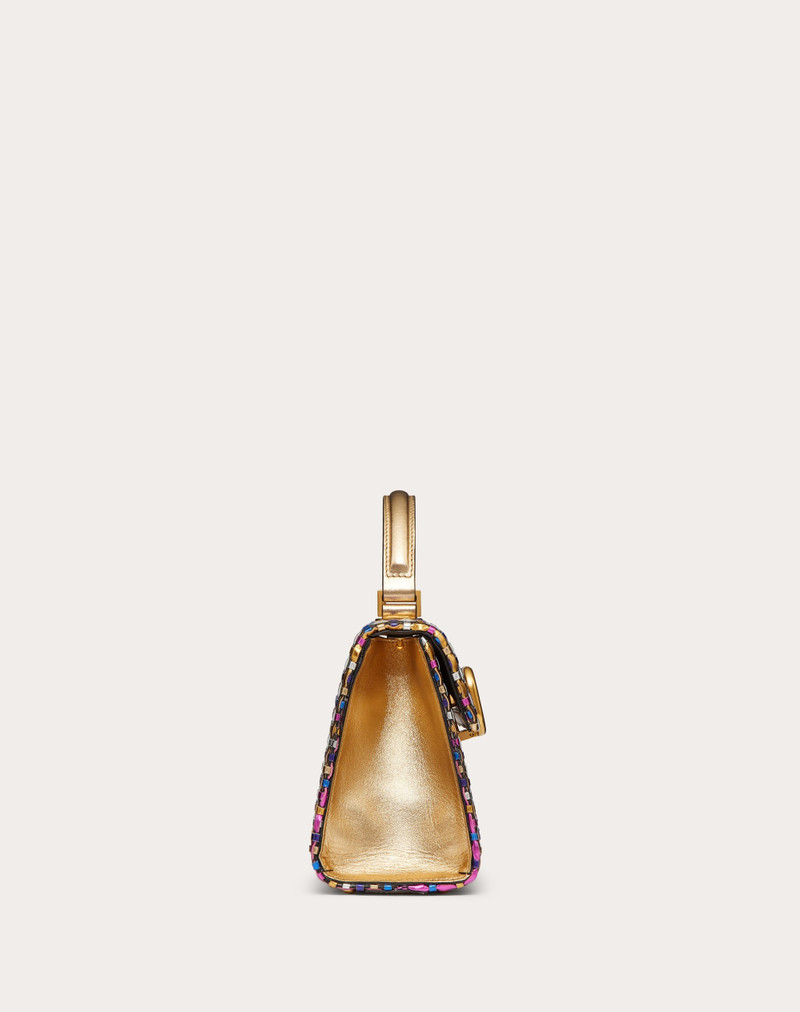 SMALL VSLING HANDBAG IN WOVEN METALLIC NAPPA 5