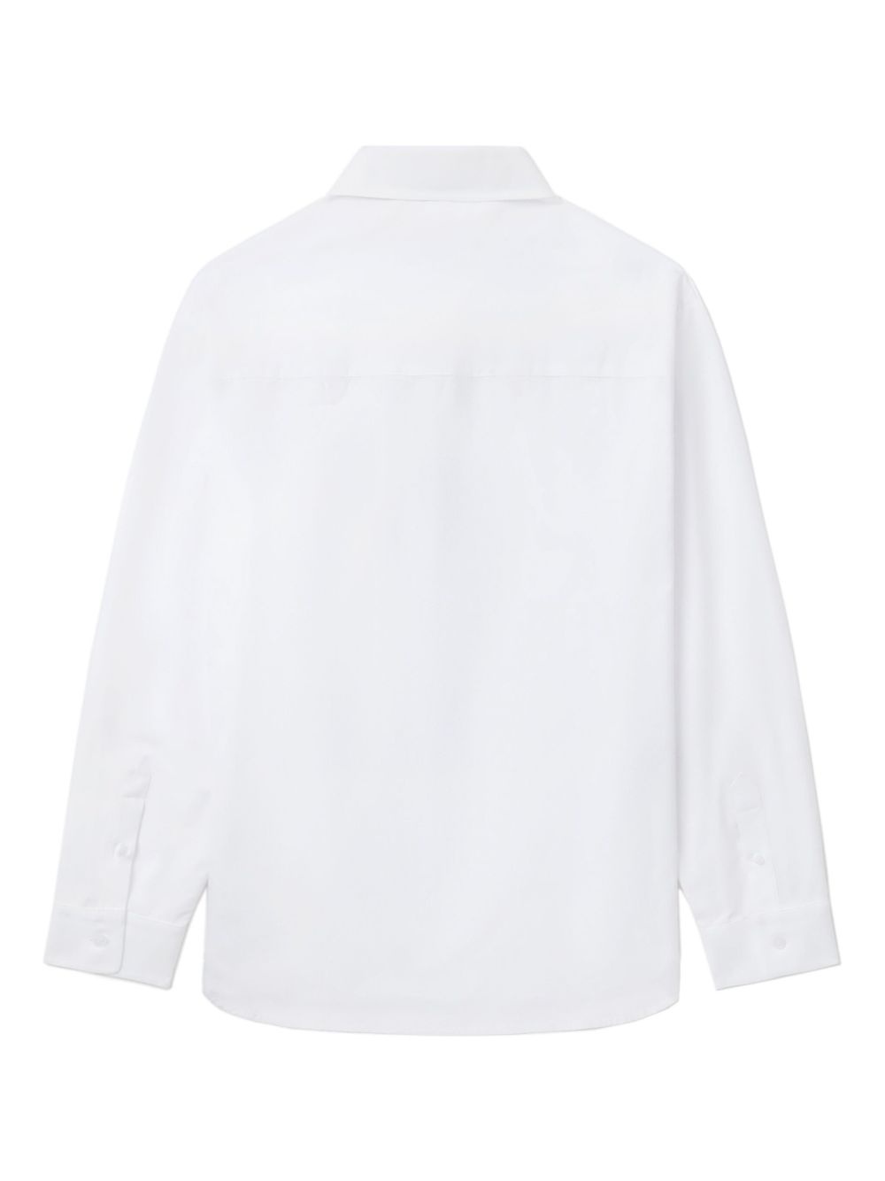 necktie-detail cotton shirt - 6