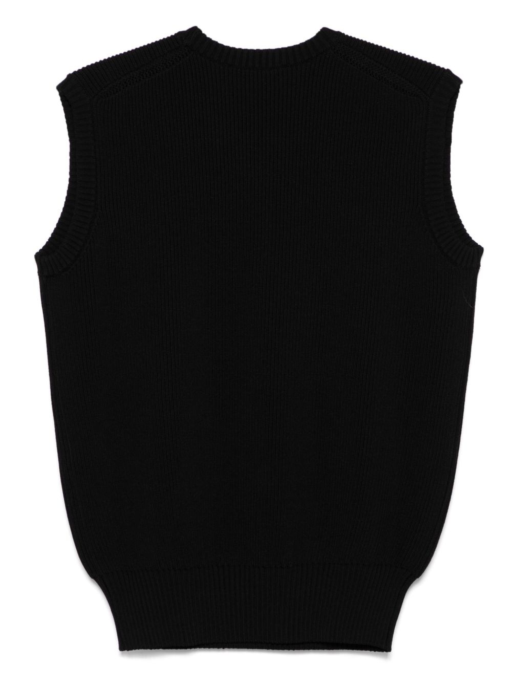 sleeveless fine-knit top - 2