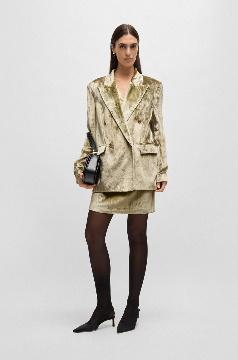 BOSS MINI SKIRT IN PLUSH VELVET WITH SMOOTH LINING outlook