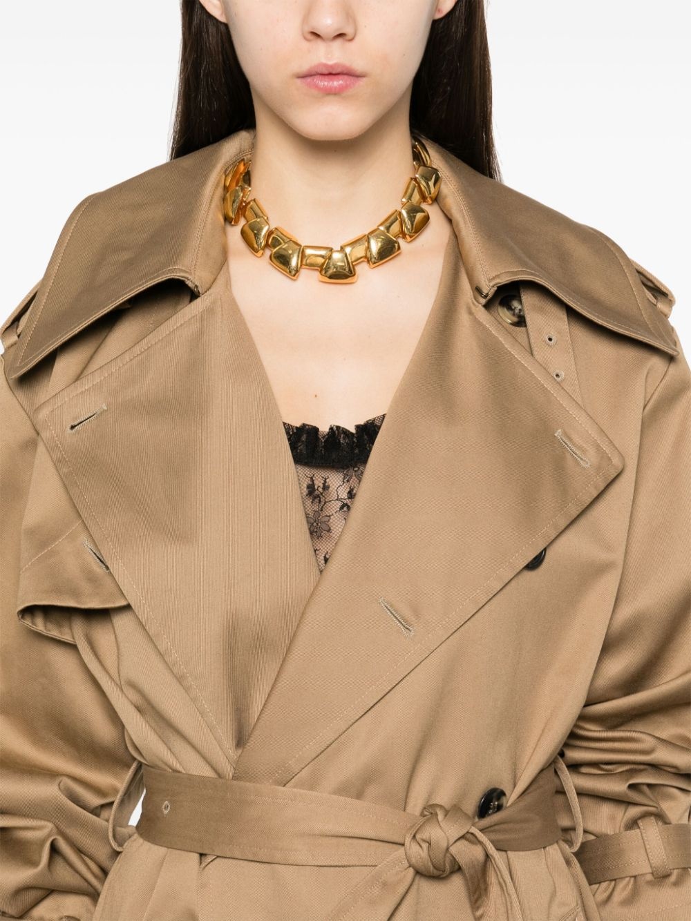 cotton trench coat - 5