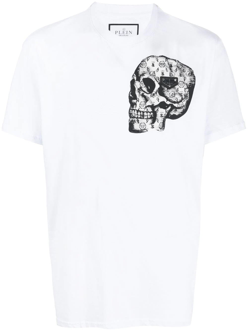 skull-print crew-neck T-shirt - 1