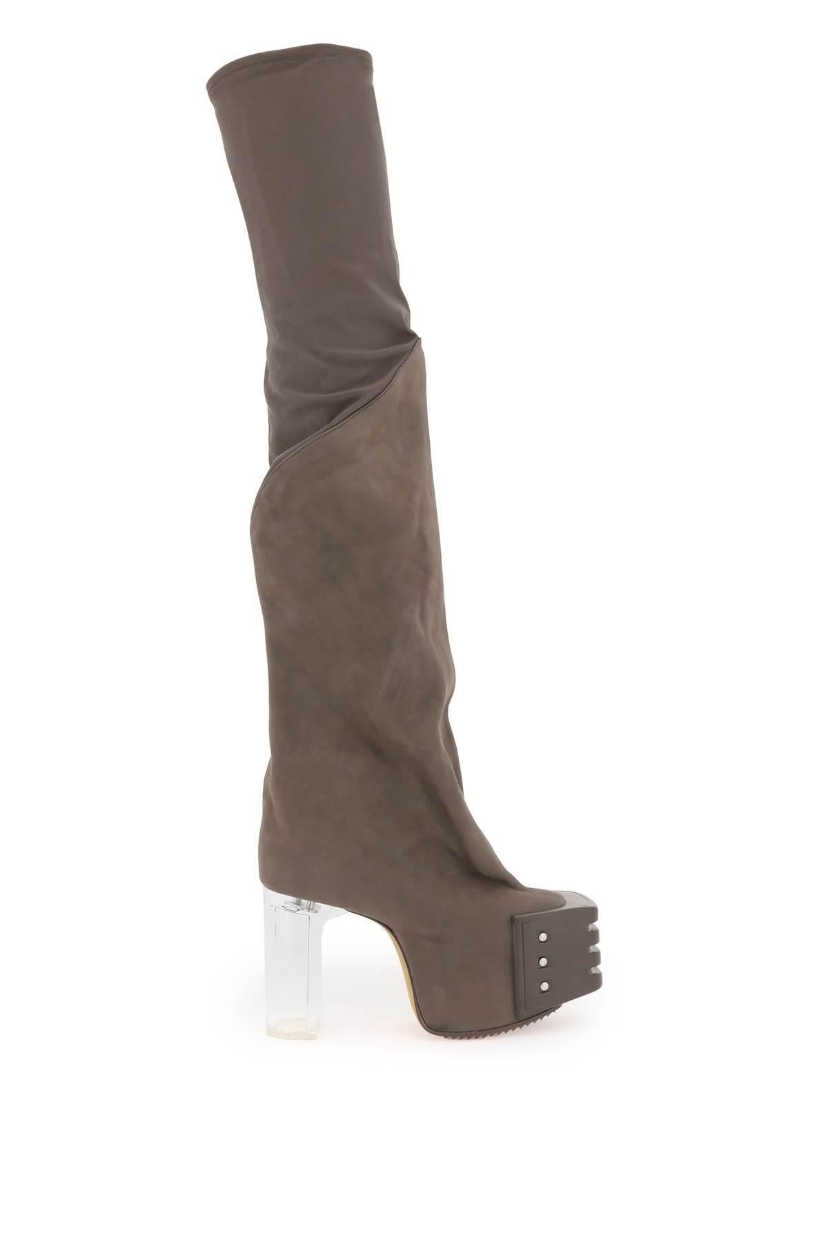 Oblique high boots with platform - 1