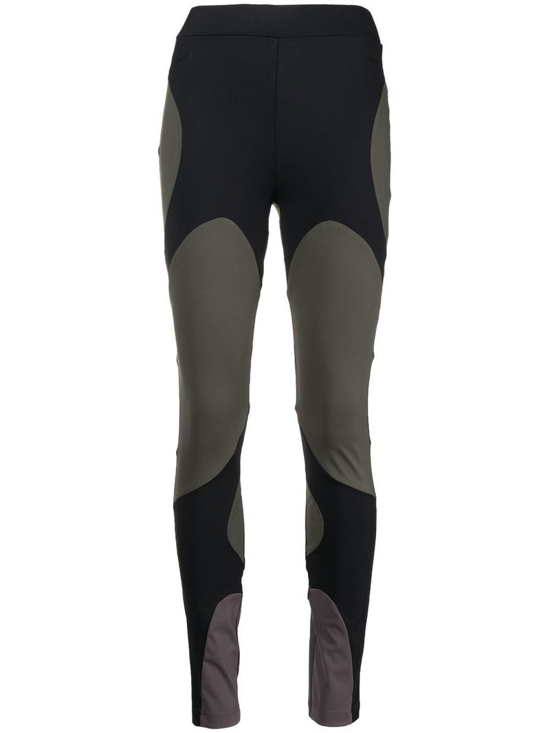 logo-print two-tone leggings 1