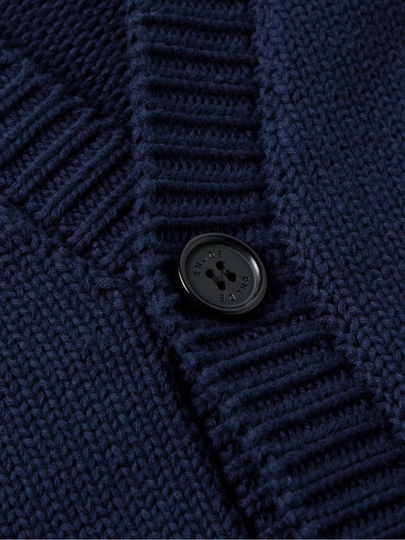 Logo-Appliquéd Intarsia-Knit Cotton Cardigan 3