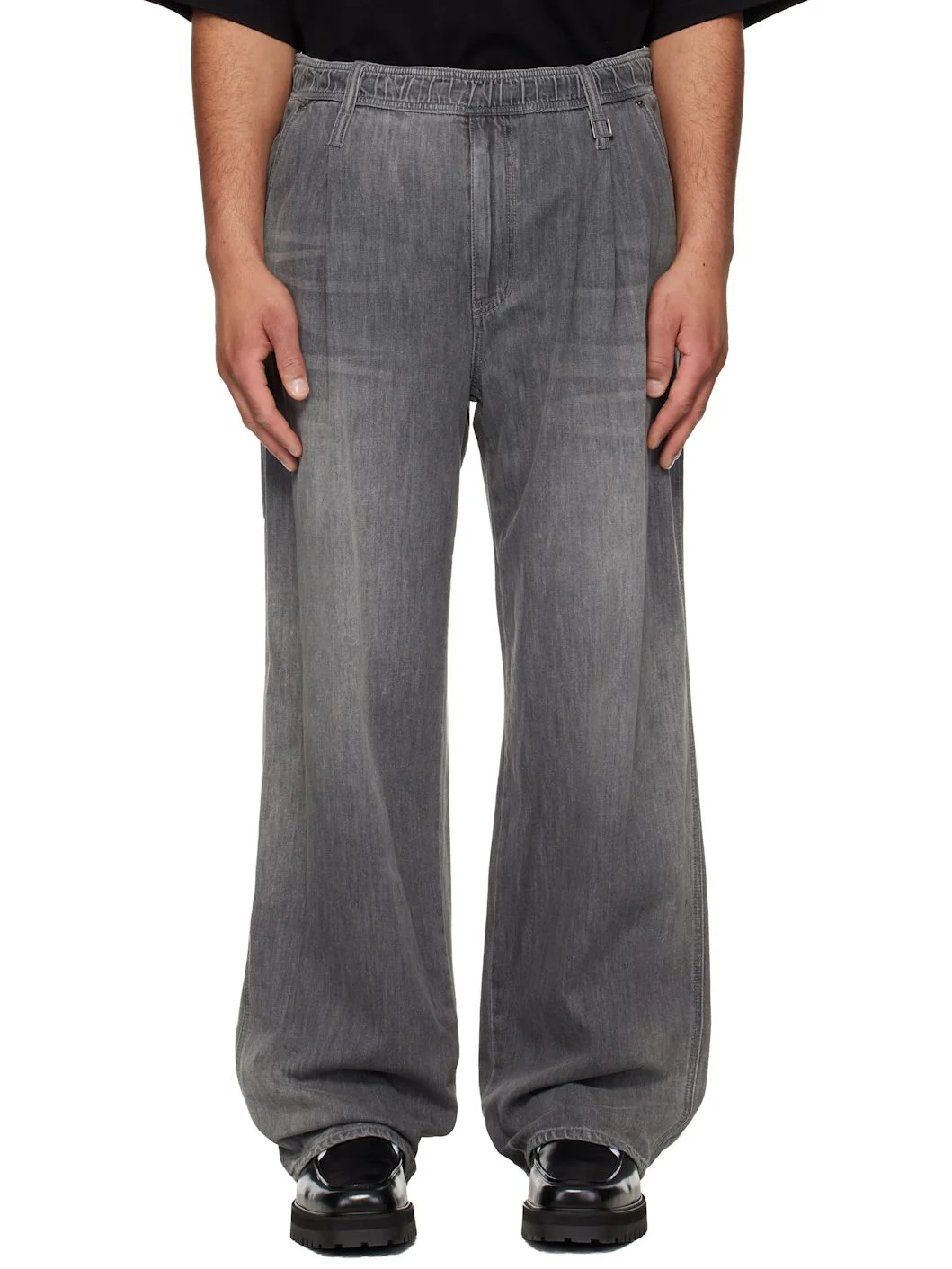 Black Lightweight Banding Jeans - 1