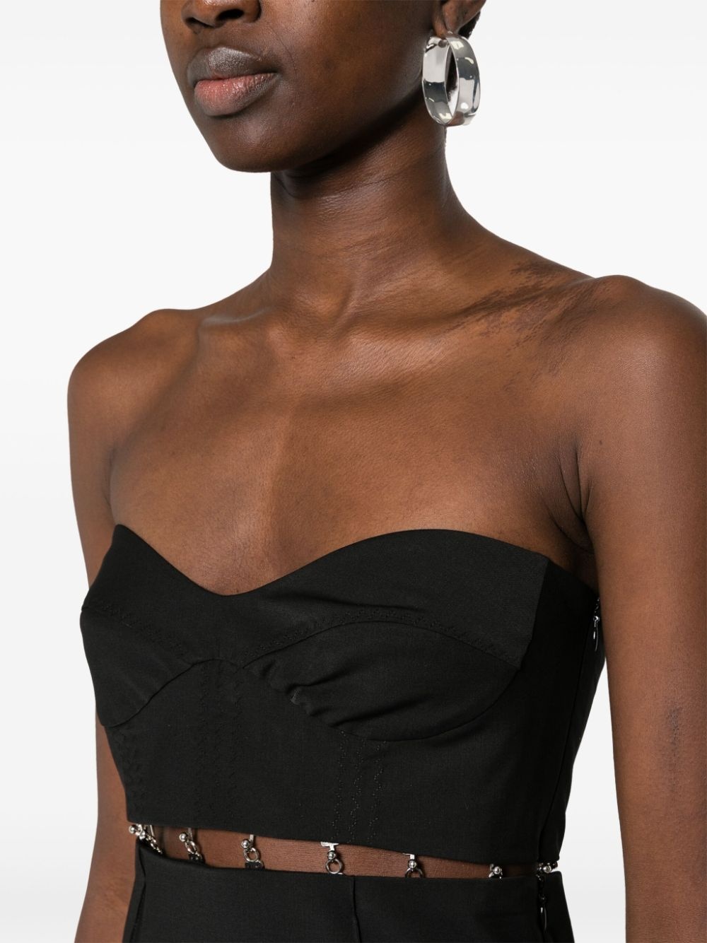 bustier-style twill set - 5