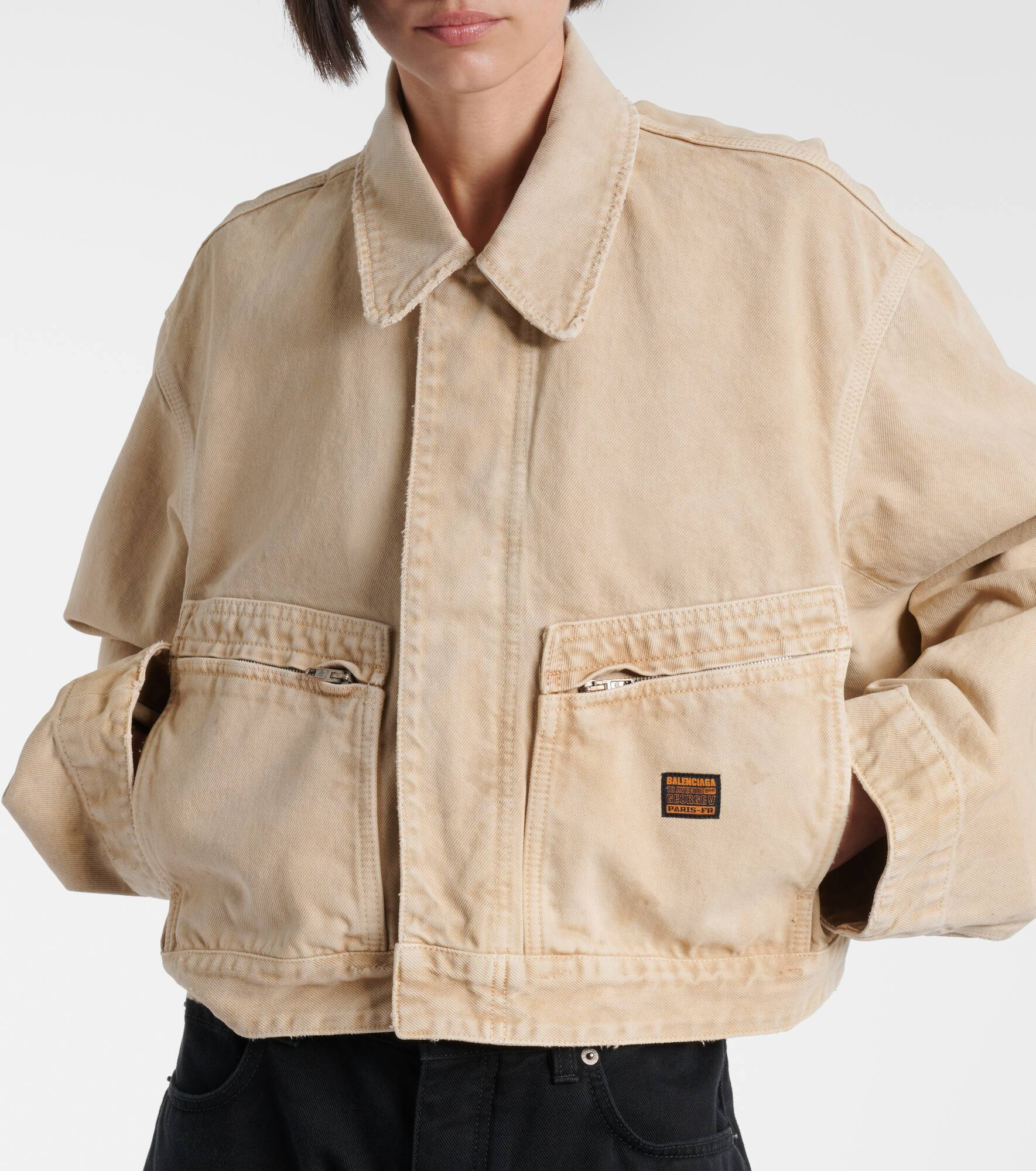 Cropped cotton jacket - 6