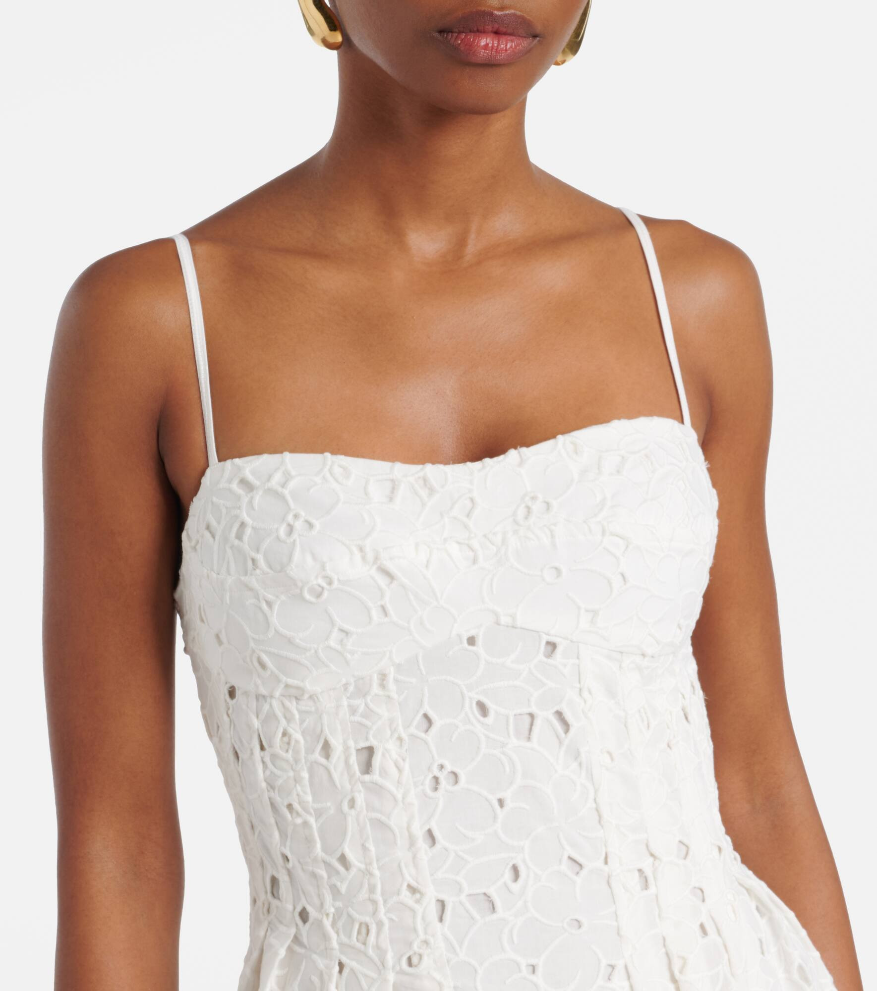 Kittiya broderie anglaise cotton midi dress - 4