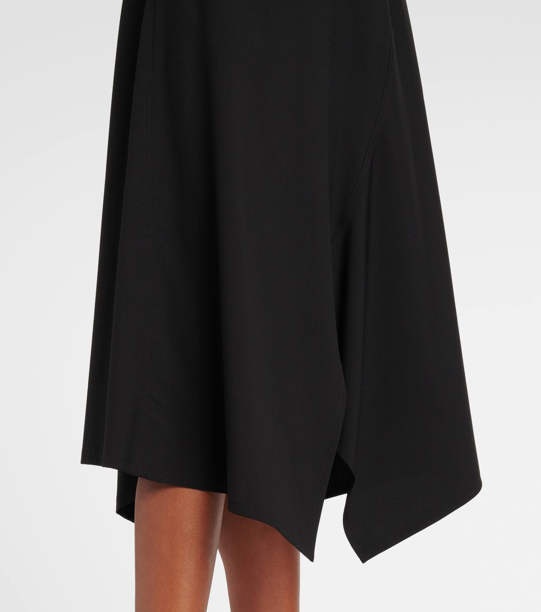 Asymmetric wool midi skirt - 5